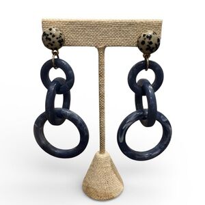 Elegant Blue Hoop Earrings